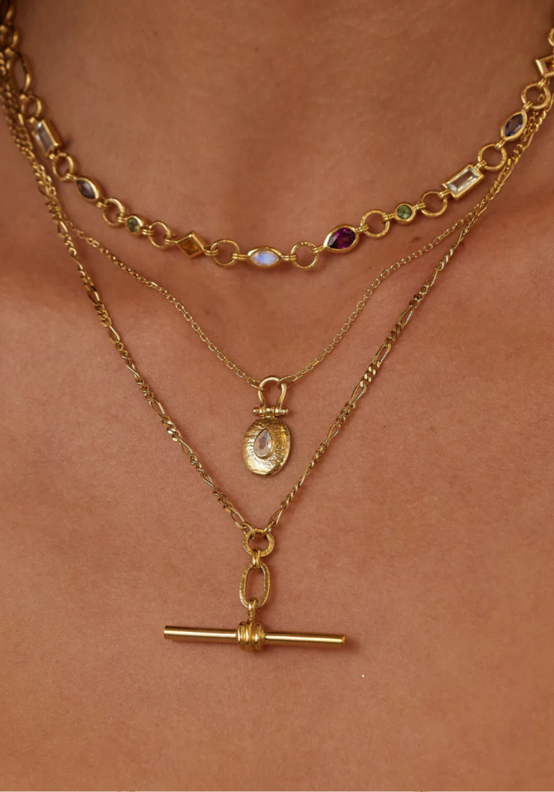TONI MAY FOB NECKLACE - GOLD