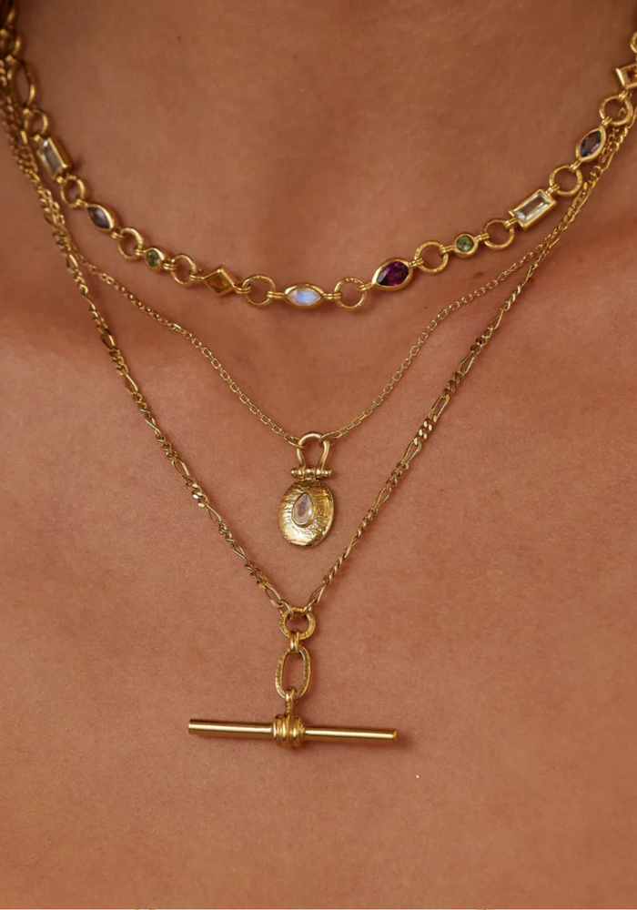 Load image into Gallery viewer, TONI MAY FOB NECKLACE - GOLD