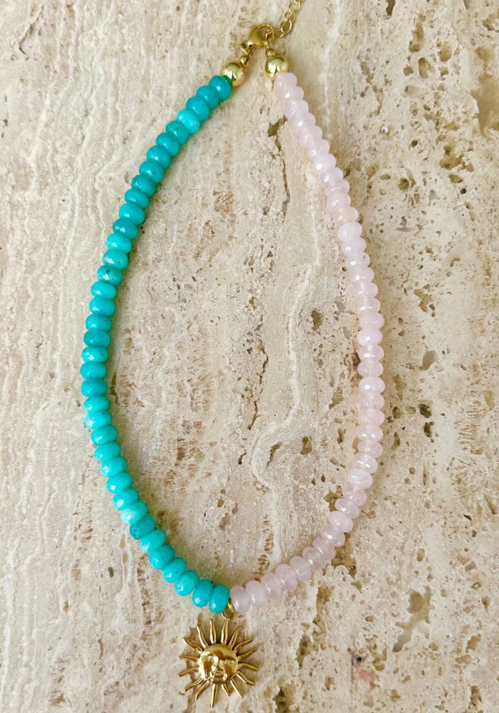 SUNNY NECKLACE - JADE & PINK