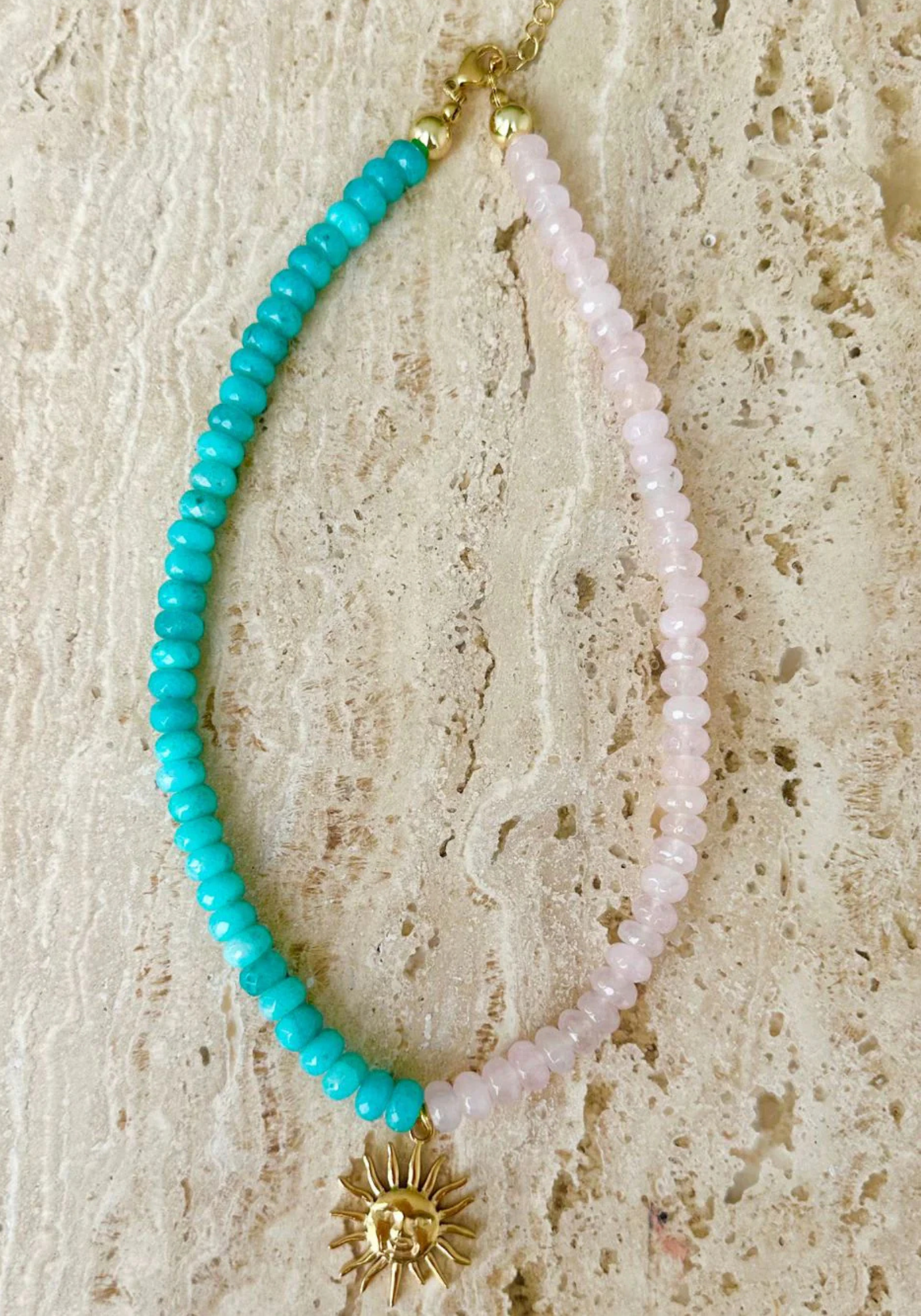 SUNNY NECKLACE - JADE & PINK