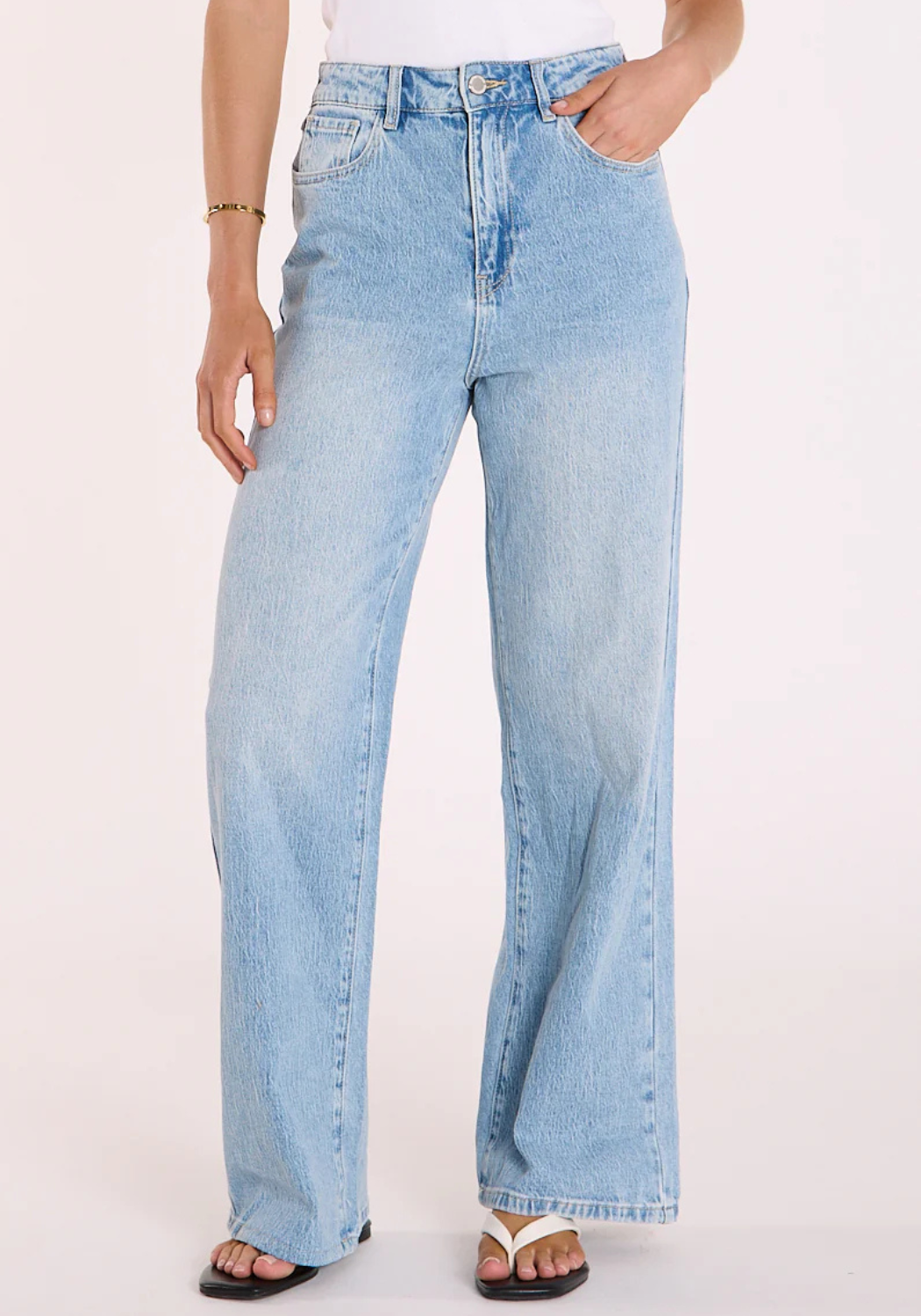 FEATHER + NOISE CASSIE WIDE LEG JEAN - LIGHT BLUE