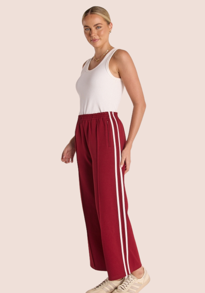 NOAH CROPPED PANT - BURGUNDY