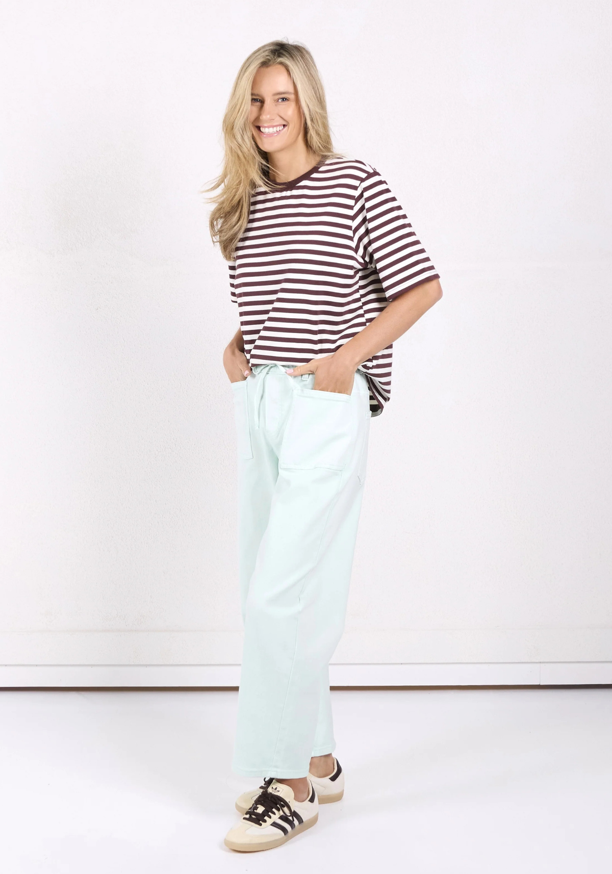 LEO DENIM BARREL JEANS - SEA MIST