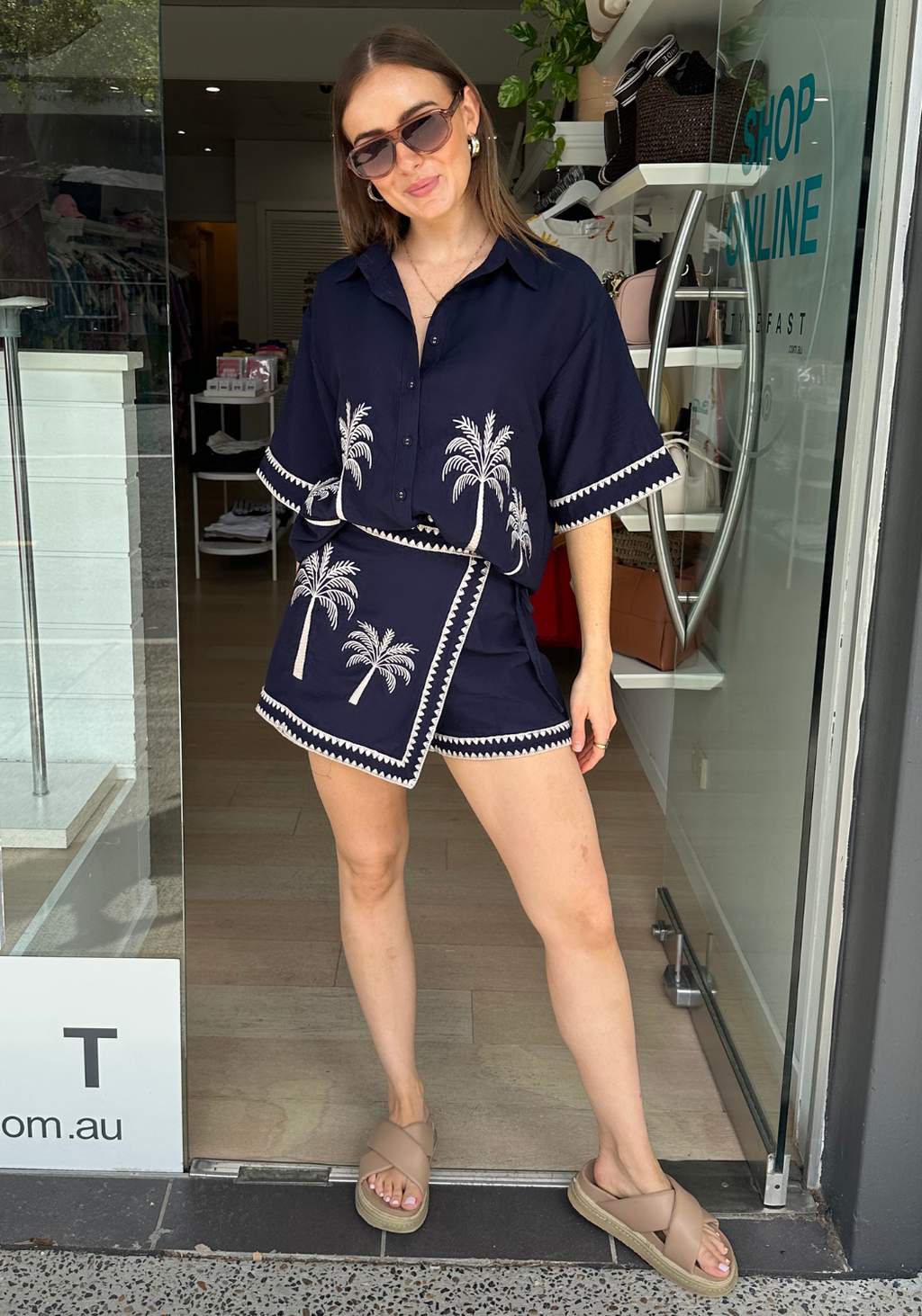 JUNIPER SKORT - NAVY EMBROIDERY