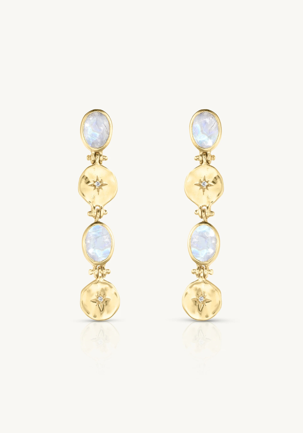 CELESTIAL MOONSTONE EARRINGS - GOLD