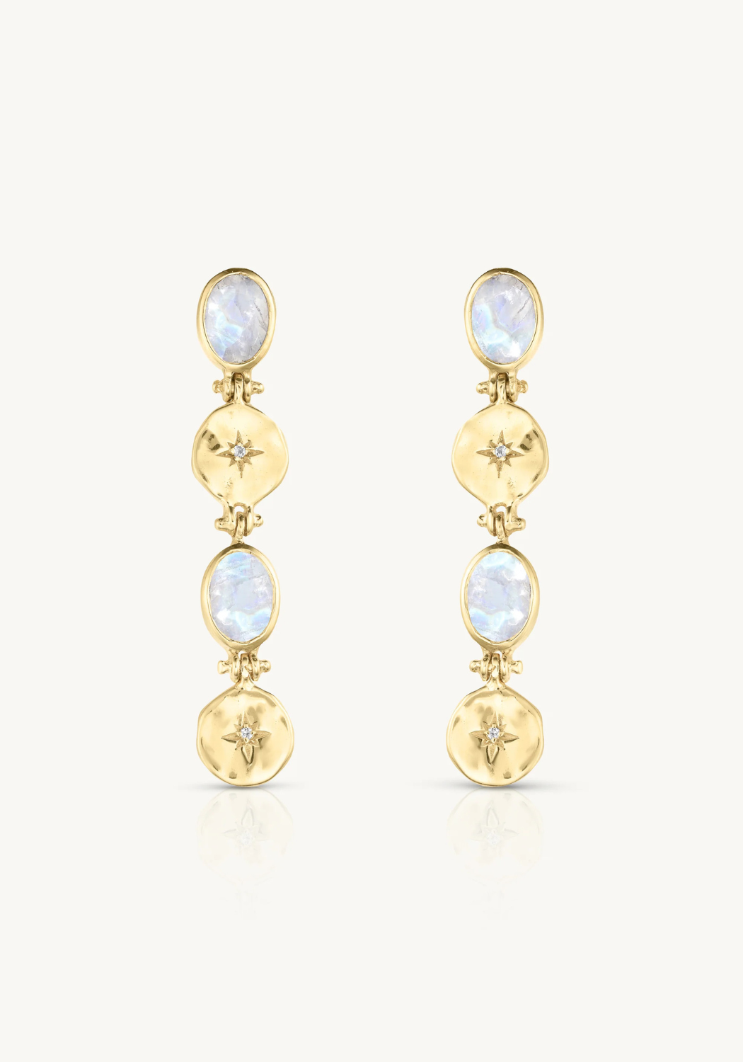 CELESTIAL MOONSTONE EARRINGS - GOLD