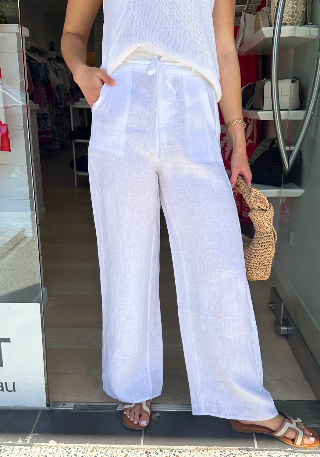 JUDE LINEN PANTS - WHITE