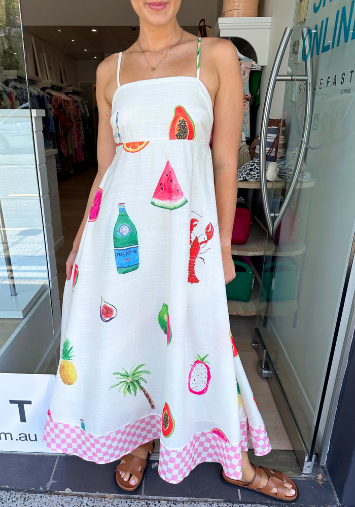 BY FRANKIE HOLLY MAXI DRESS - FRUITY PRINT