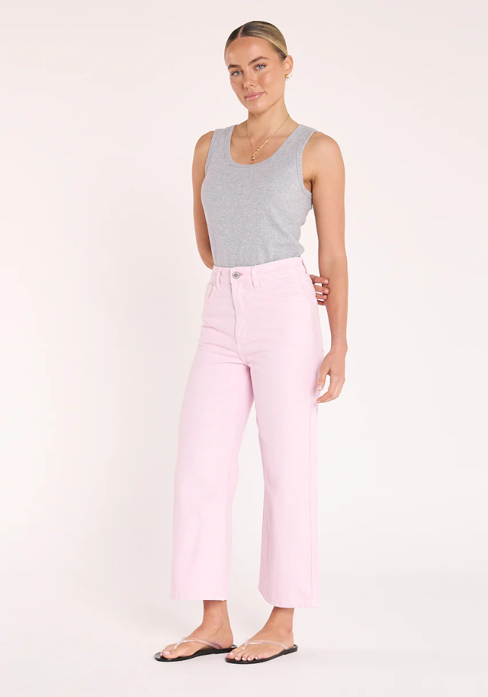 FEATHER + NOISE CASSIE CROPPED JEAN - PINK