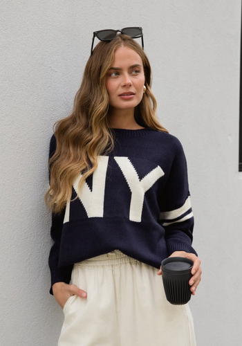 NY KNIT JUMPER - NAVY