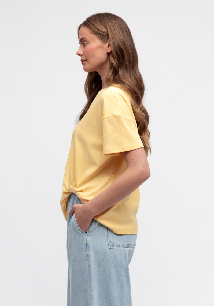 Load image into Gallery viewer, JESSIE EASY TUCK TEE - BUTTER YELLOW