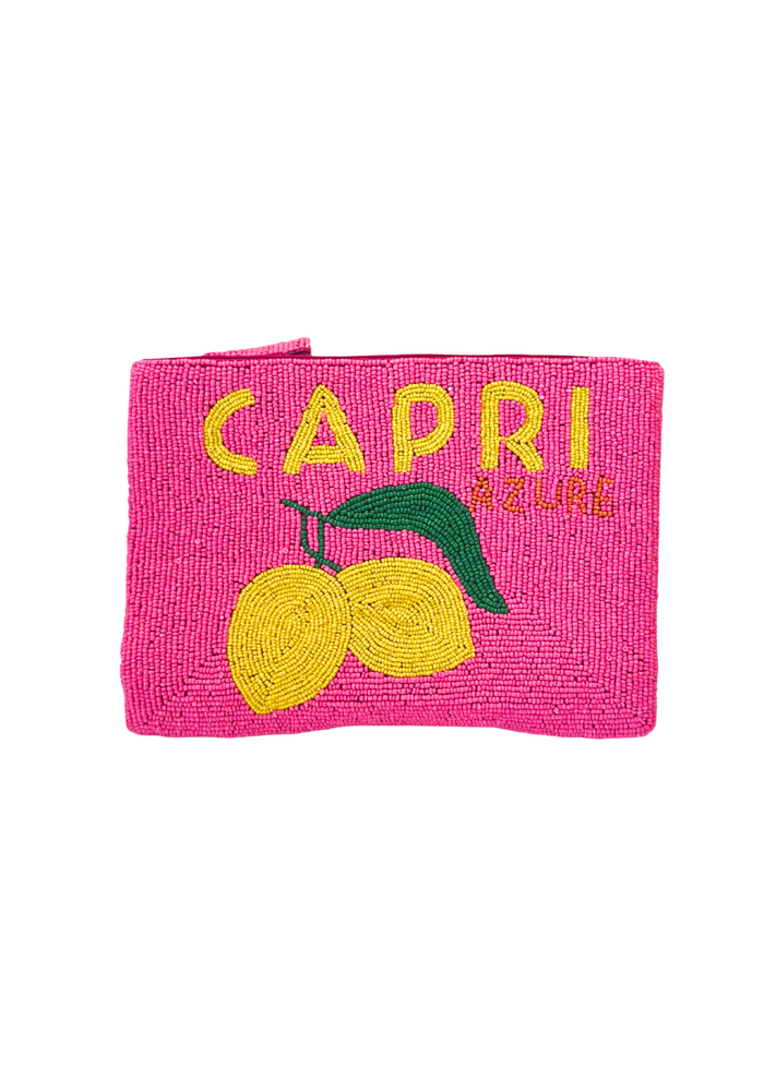 CAPRI BEADED CLUTCH - PINK