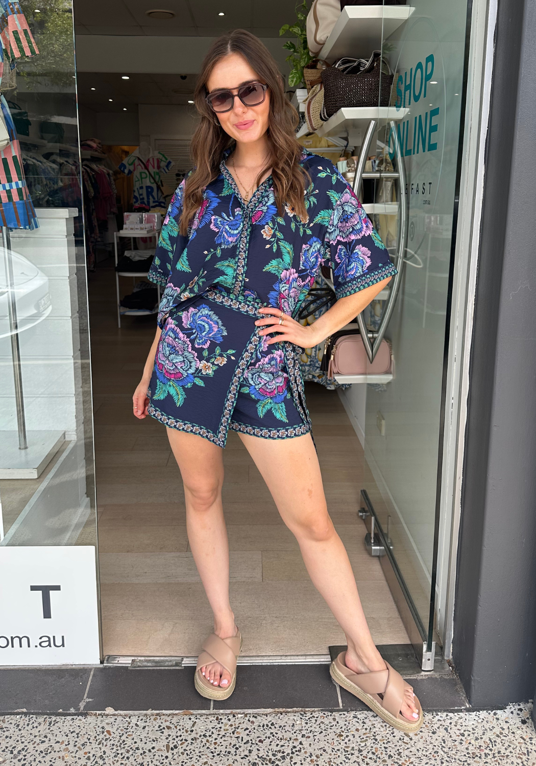 CARLA MINI SKORT - NAVY FLORAL