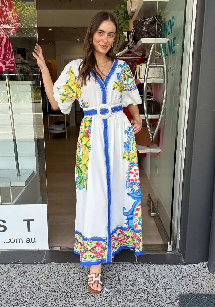 ZADIE MAXI DRESS - WHITE FLORAL