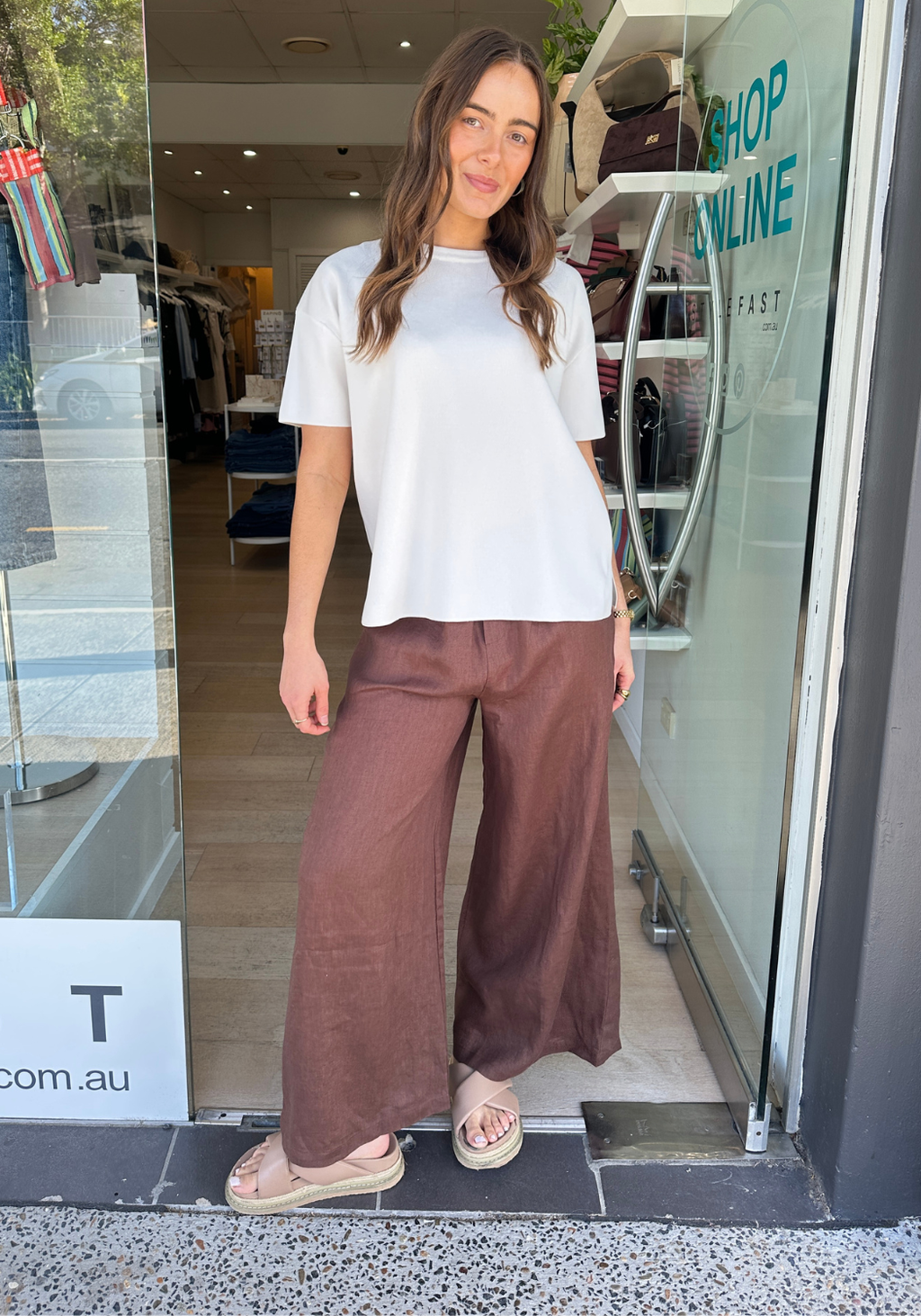 MAUDE KNITTED TEE - WHITE