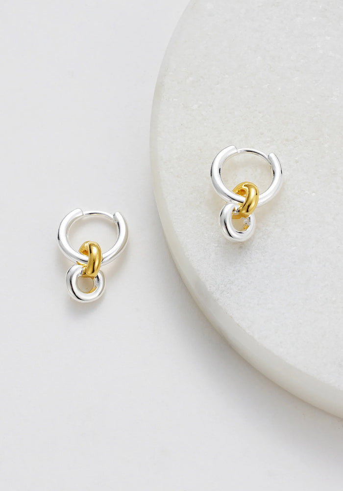ZAFINO DAISY EARRING - GOLD/SILVER