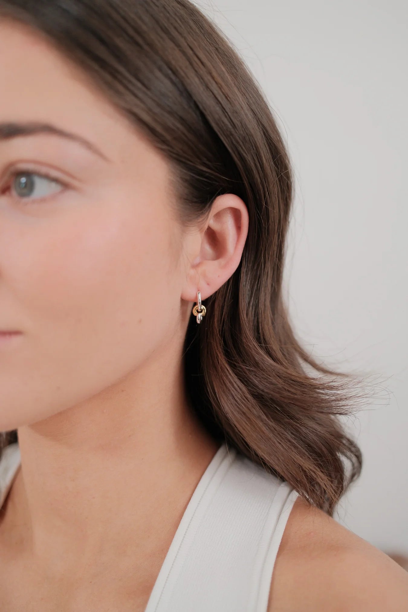 ZAFINO DAISY EARRING - GOLD/SILVER