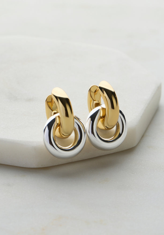 ZAFINO SKYE HOOP - GOLD/SILVER
