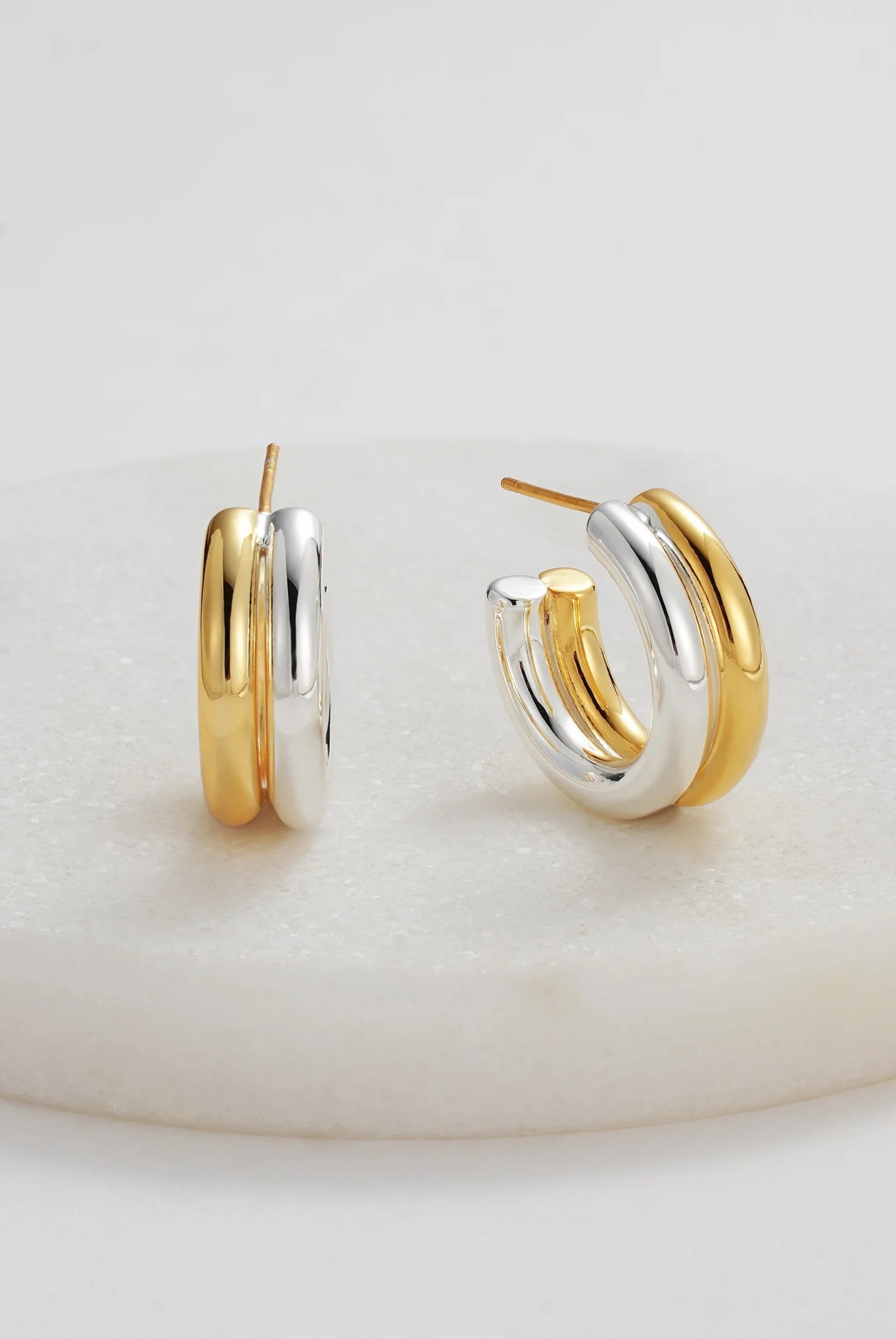 ZAFINO HOOP - GOLD/SILVER