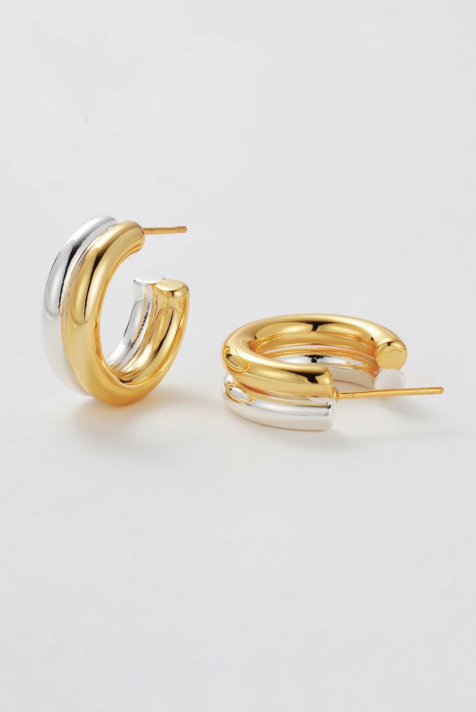 ZAFINO HOOP - GOLD/SILVER