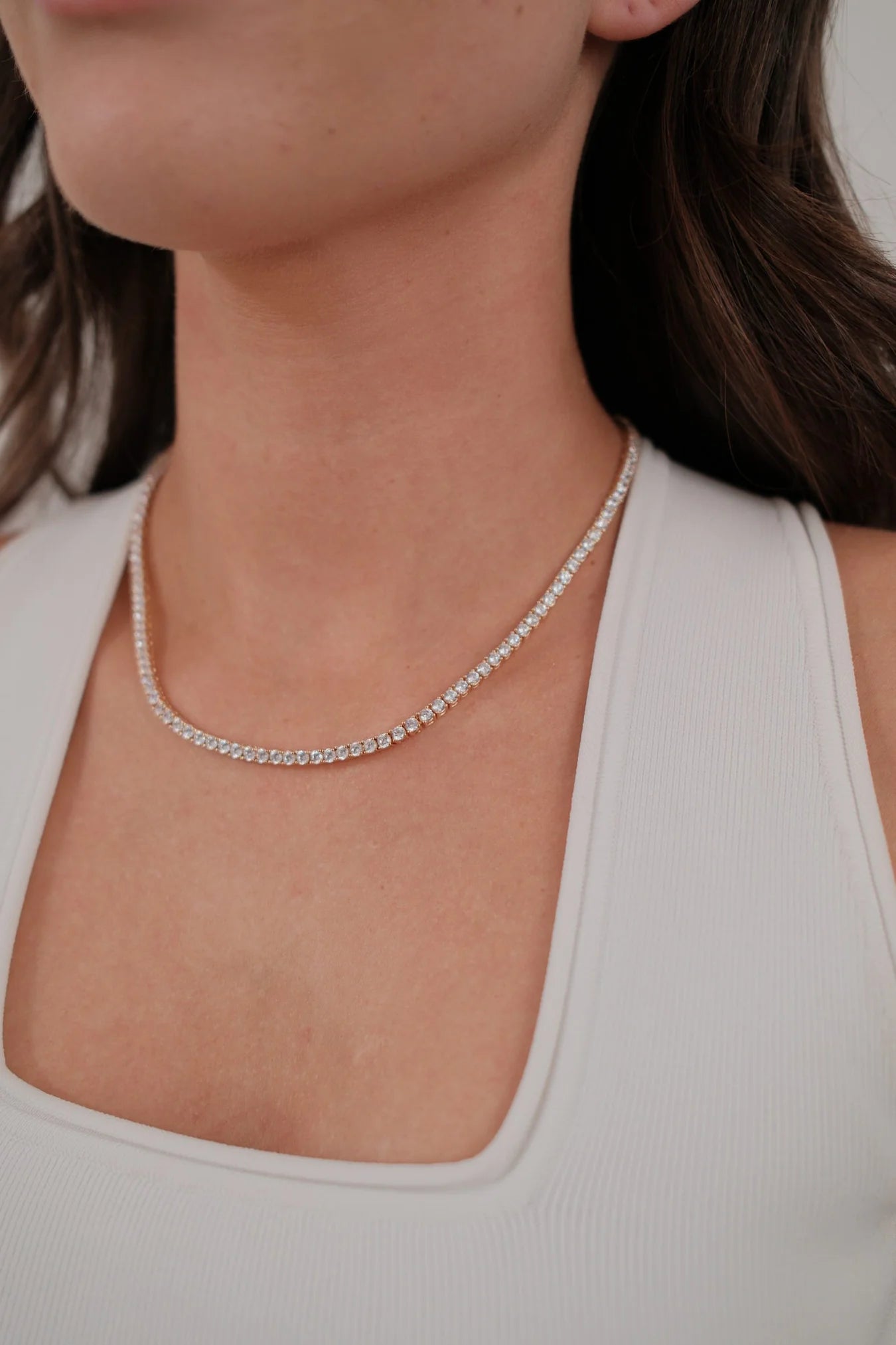 ZAFINO DANI TENNIS NECKLACE - GOLD