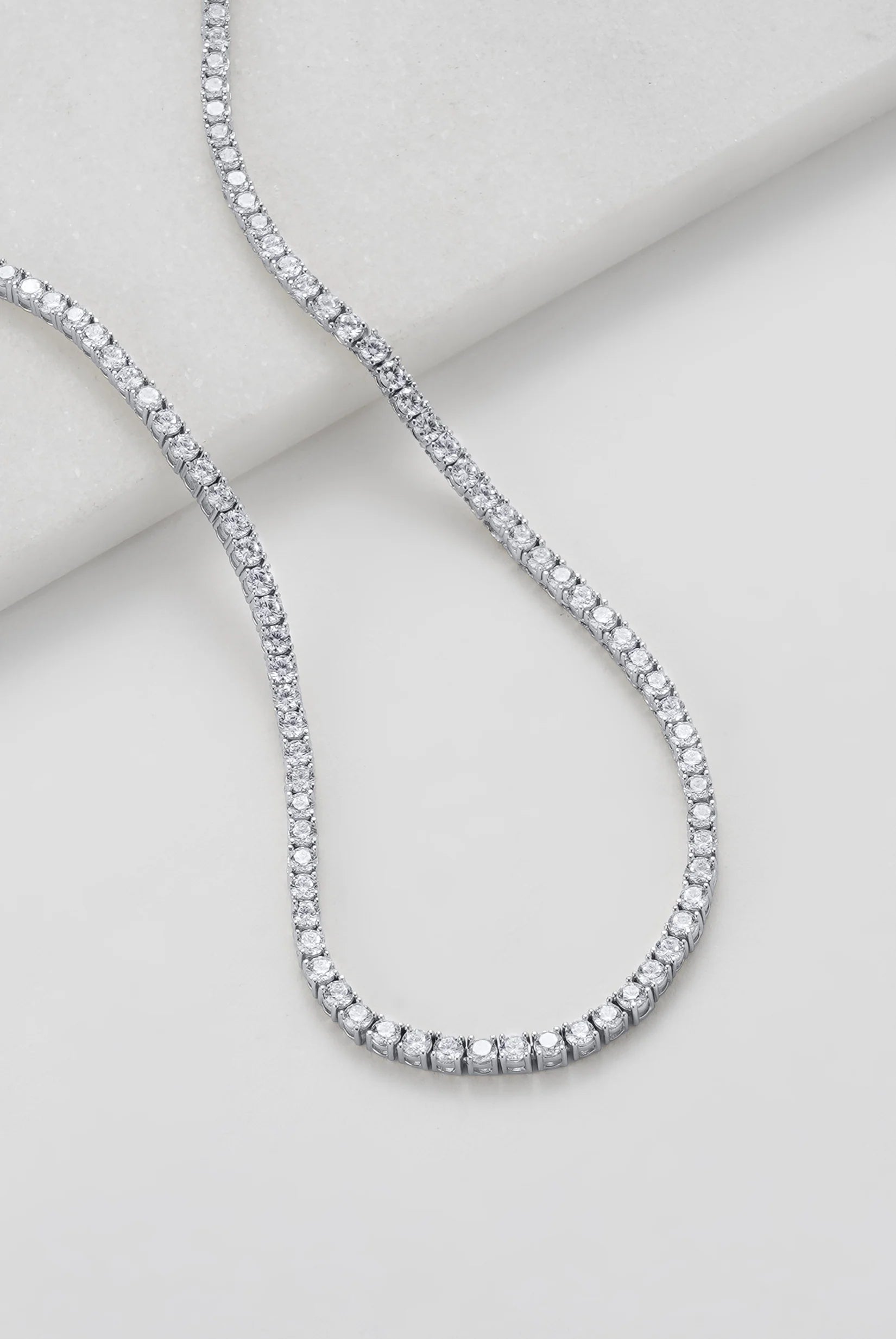 ZAFINO DANI TENNIS NECKLACE - SILVER