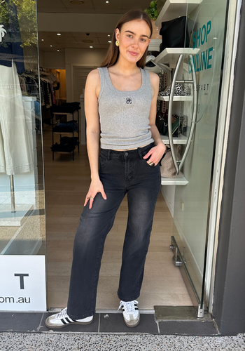 CAMRYN STRAIGHT LEG JEAN - BLACK WASH