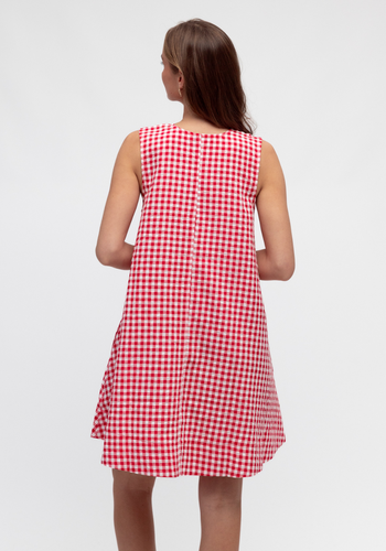 RADINI MINI DRESS - RED GINGHAM