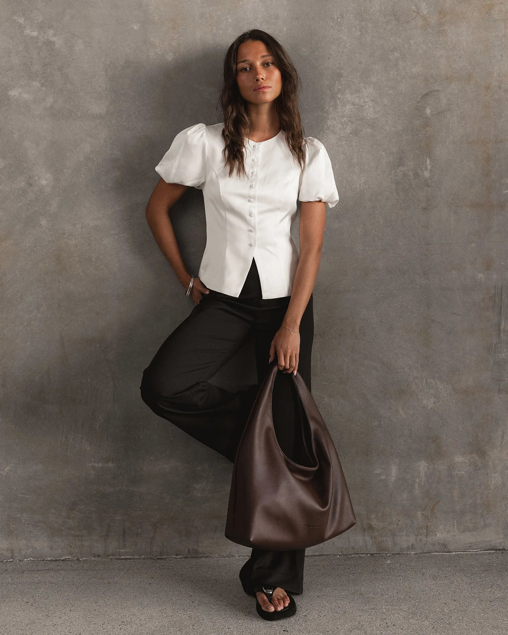 LOUENHIDE MONACO BAG - CHOCOLATE