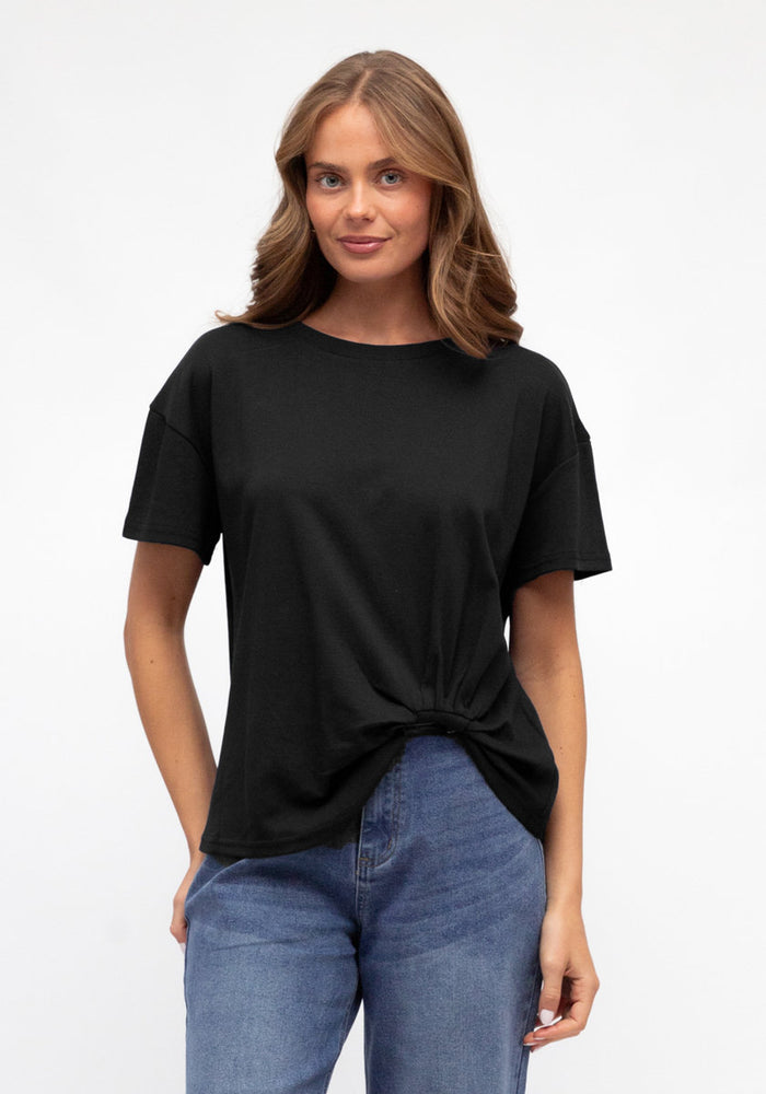 JESSIE EASY TUCK TEE - BLACK