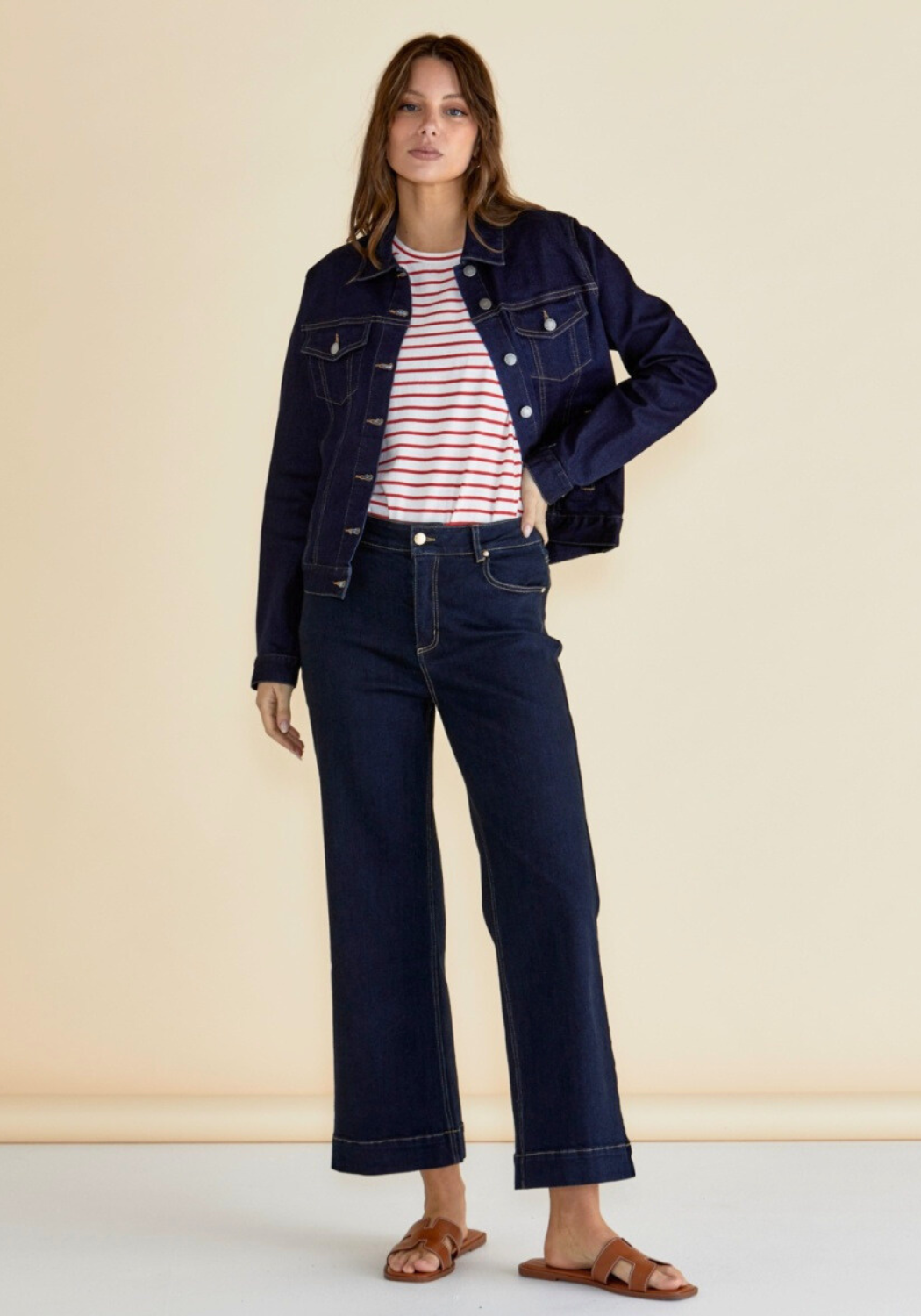 BETTY BASICS WILLOW WIDE LEG JEANS - INK