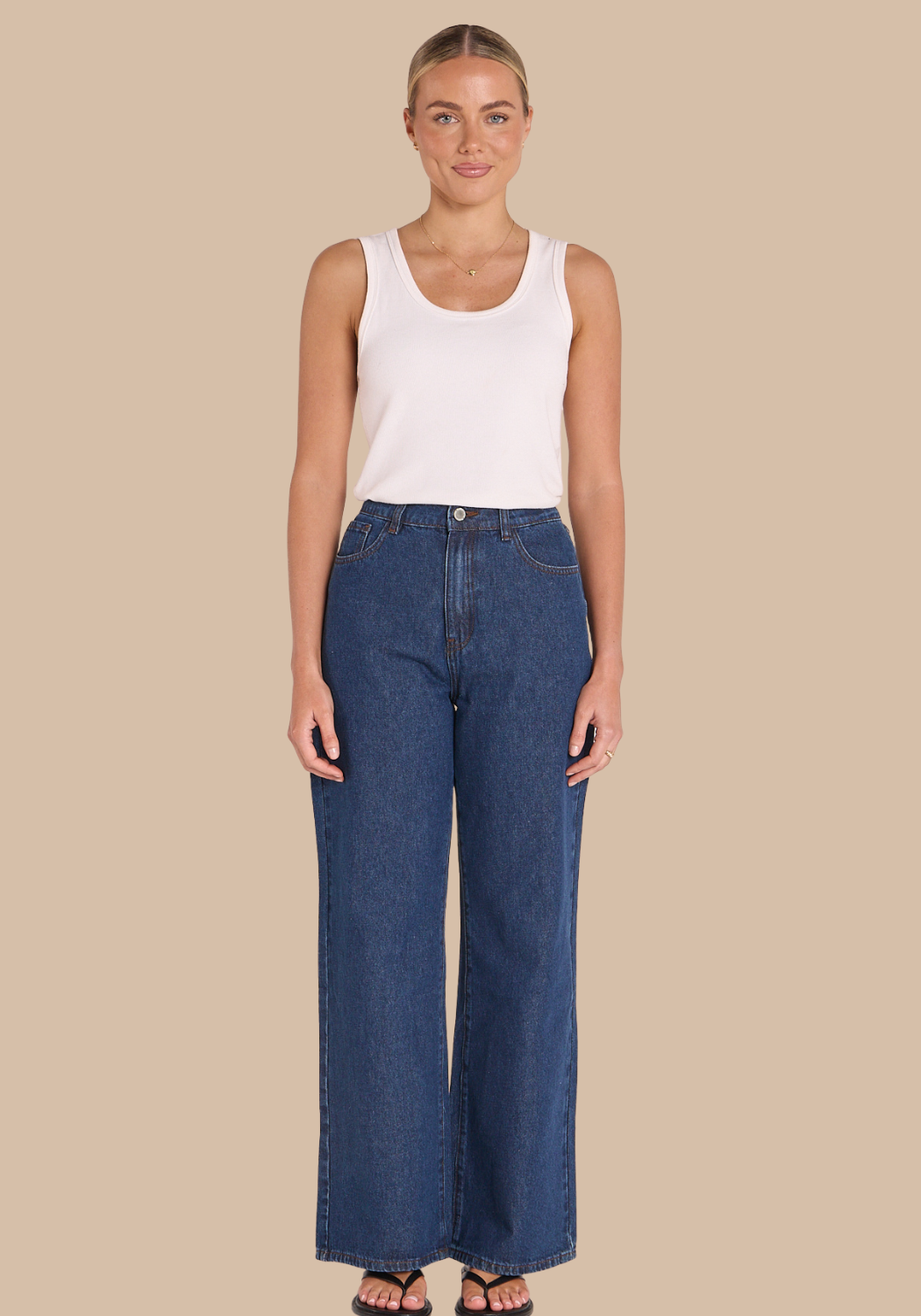 FEATHER + NOISE CASSIE WIDE LEG JEAN - INDIGO BLUE