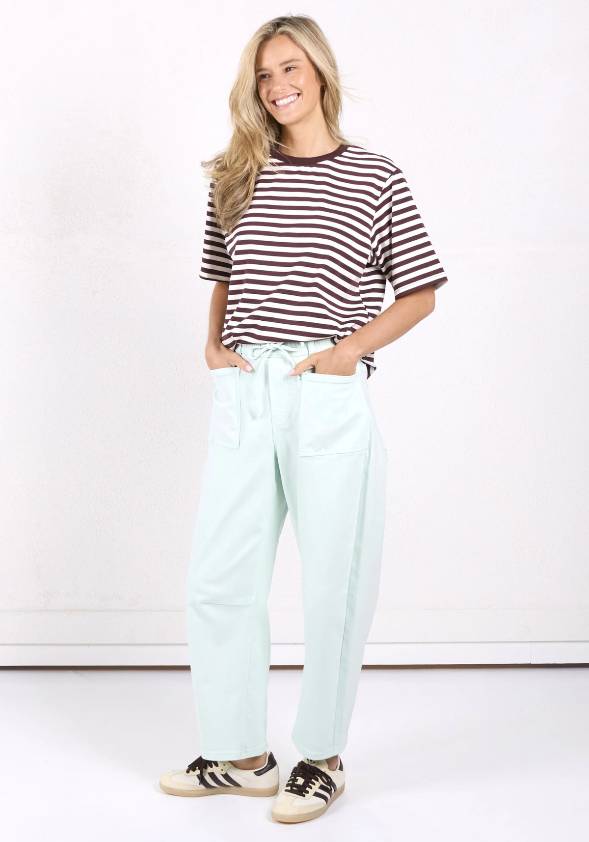 LEO DENIM BARREL JEANS - SEA MIST