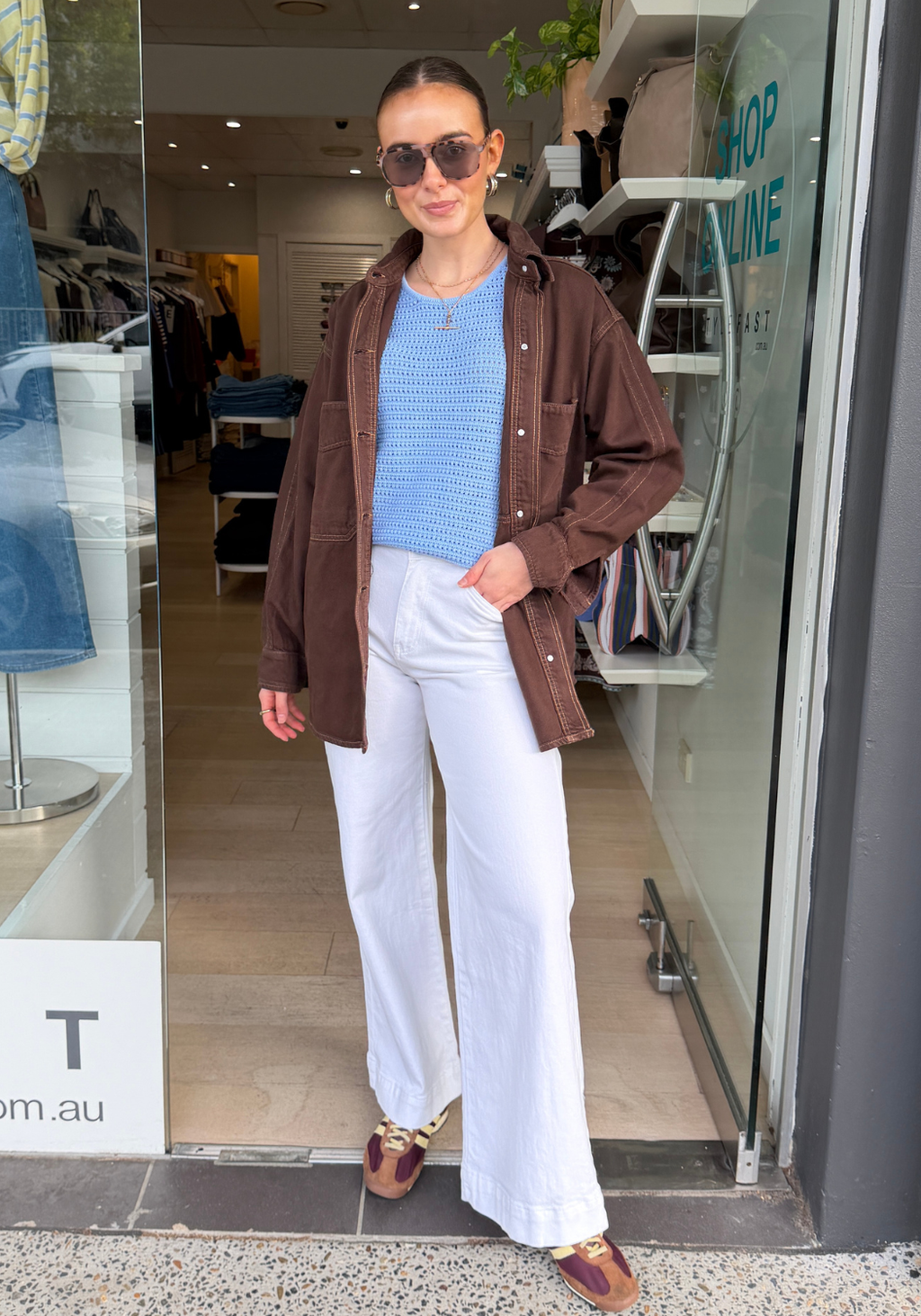 CASPER WIDE LEG JEANS - WHITE