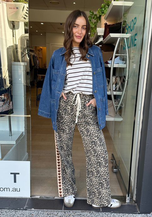 JUNA RACER JEANS - CHOC HEART