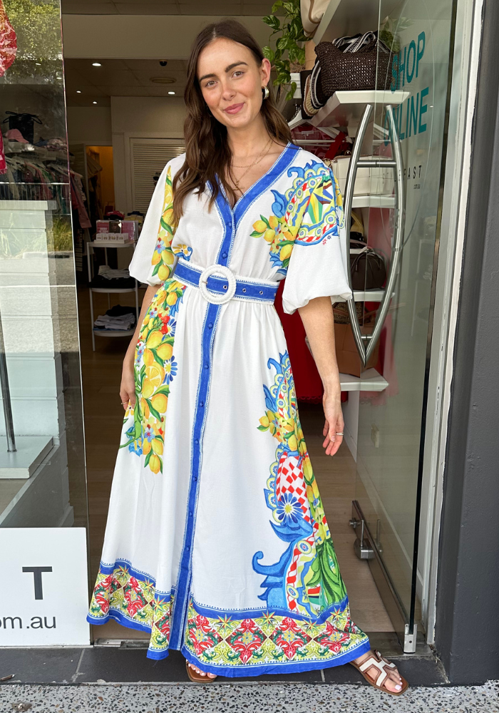 ZADIE MAXI DRESS - WHITE FLORAL