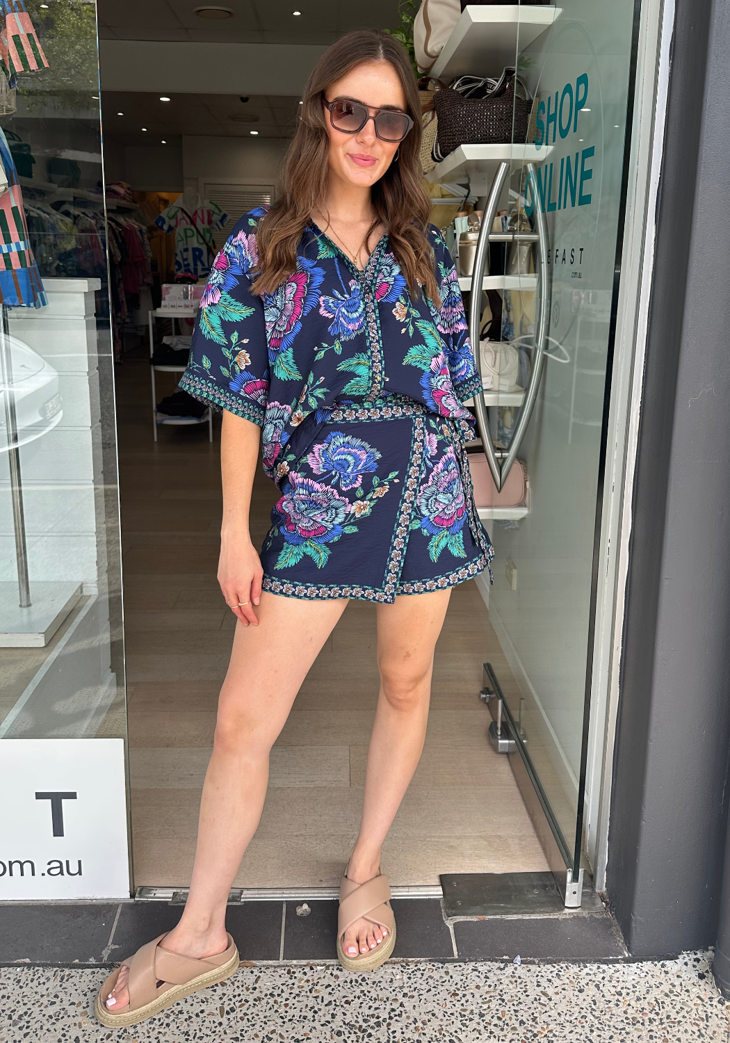 CARLA MINI SKORT - NAVY FLORAL