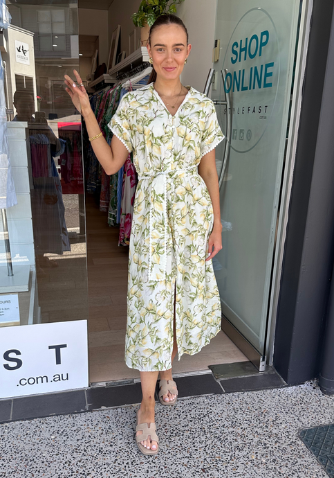 CAPRI MAXI DRESS - LEMON PRINT