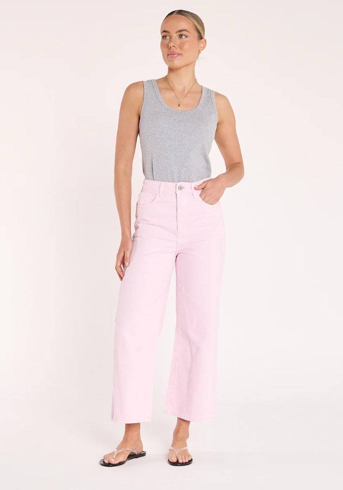 FEATHER + NOISE CASSIE CROPPED JEAN - PINK