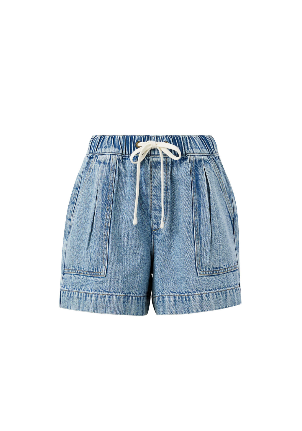 CERES LIFE DARCY RELAXED EVERYDAY SHORT - WASHED VINTAGE BLUE