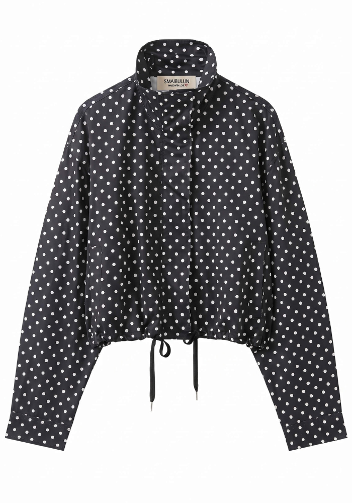 HOLLY WINDBREAKER JACKET - BLACK SPOT