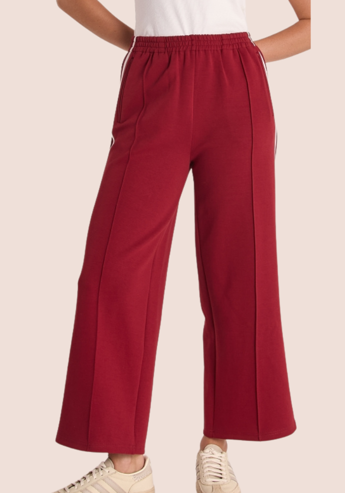 NOAH CROPPED PANT - BURGUNDY