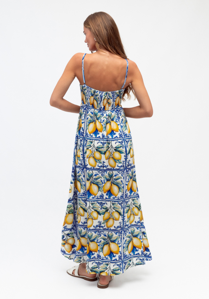 SORRENTO MAXI DRESS - LEMON PRINT