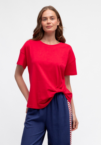 JESSIE EASY TUCK TEE - RED