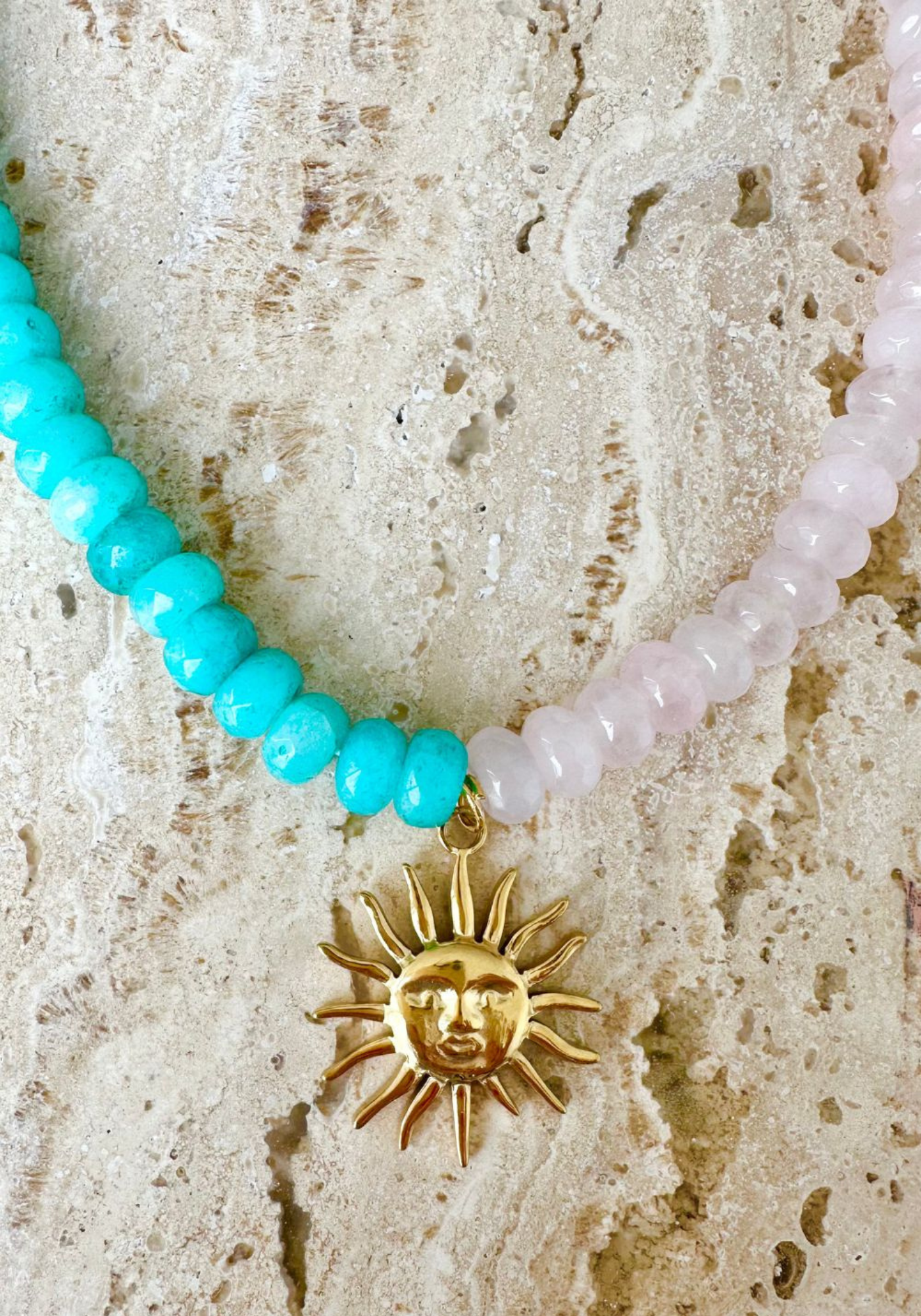 SUNNY NECKLACE - JADE & PINK