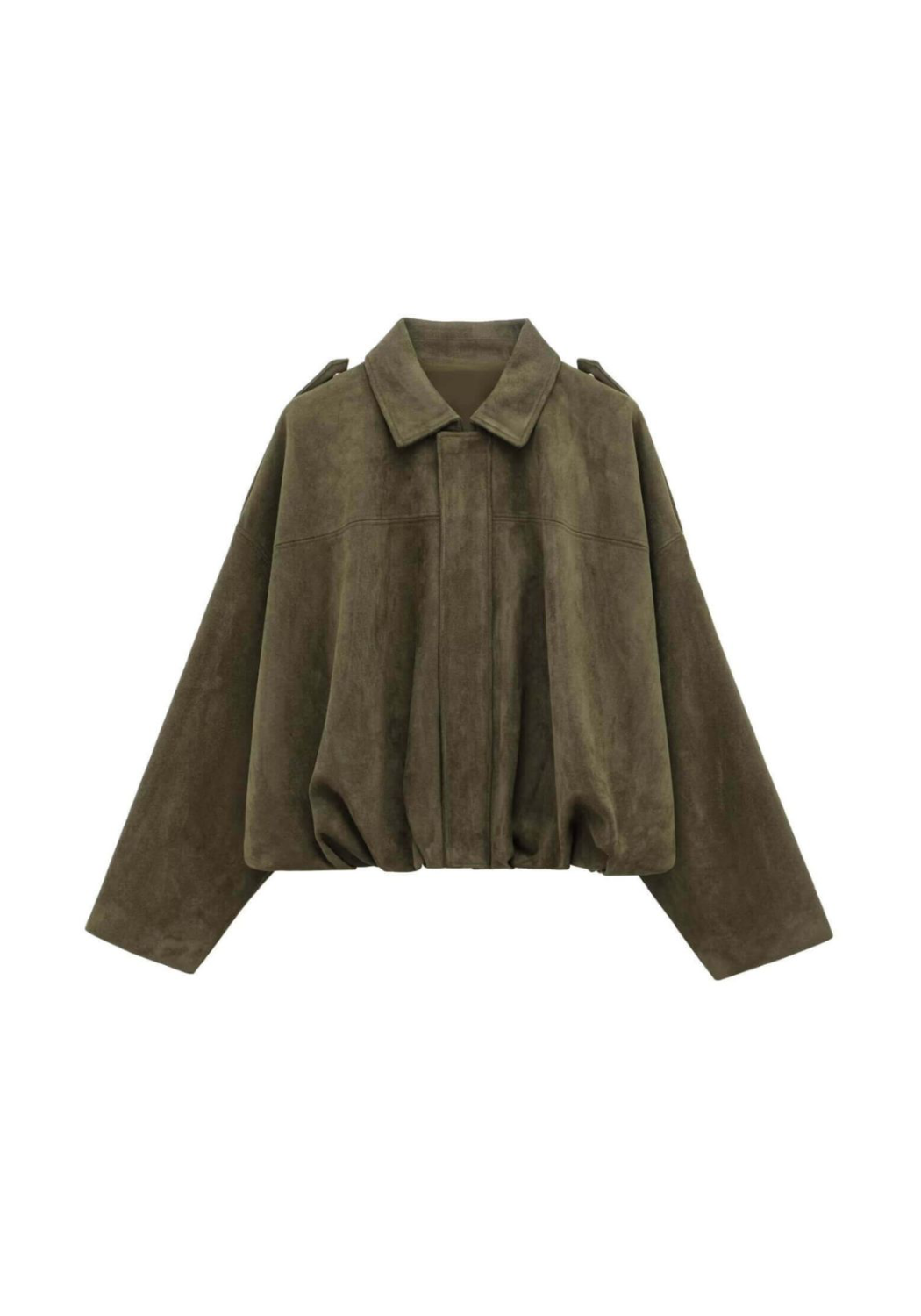 STEVIE SUEDE BOMBER - KHAKI
