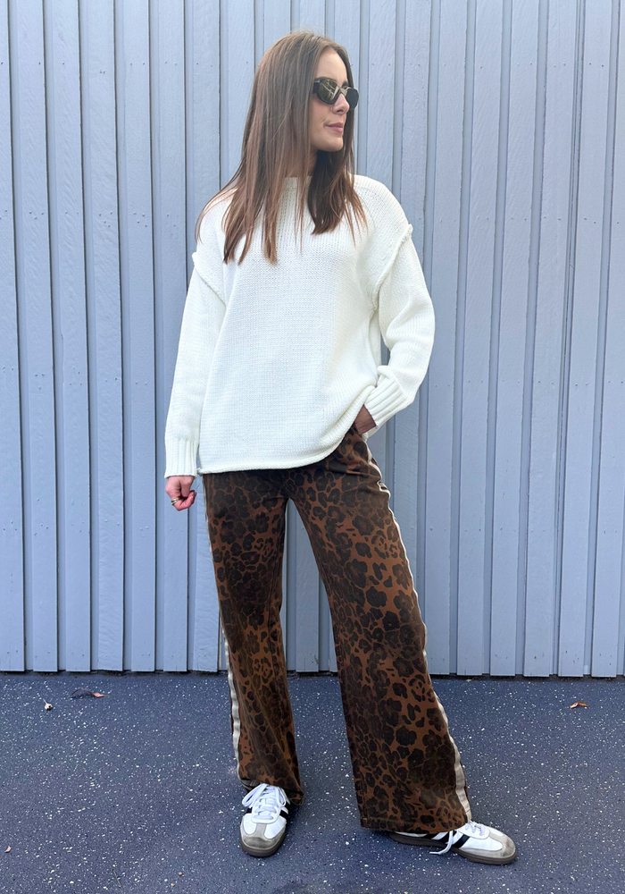 ROMY RACER JEANS - DARK LEOPARD