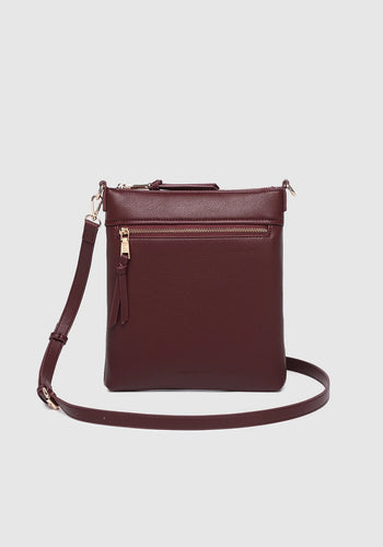 LOUENHIDE CRESSIDA CROSSBODY BAG - BUGUNDY