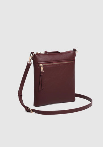 LOUENHIDE CRESSIDA CROSSBODY BAG - BUGUNDY