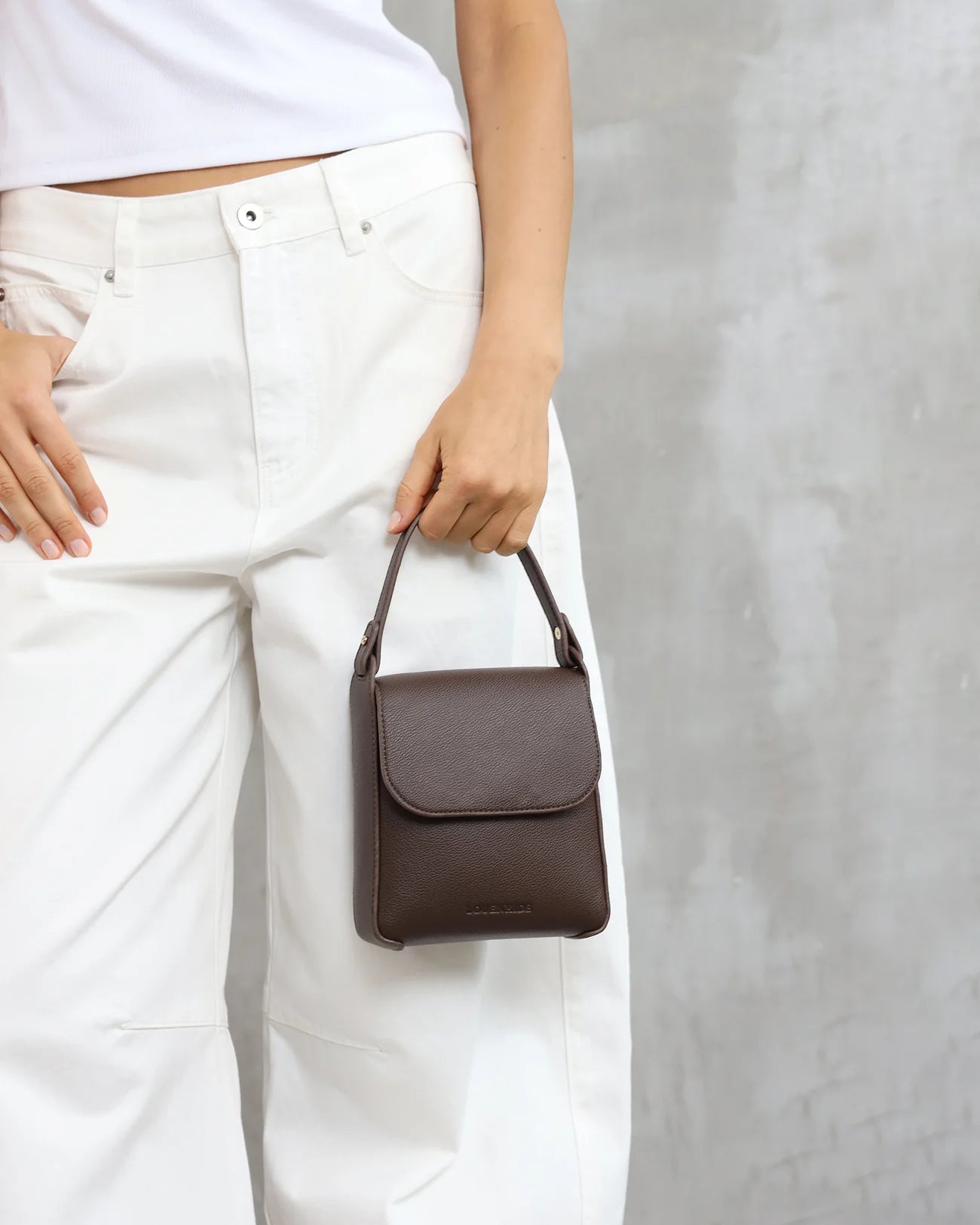 LOUENHIDE BESSIE CROSSBODY BAG - CHOCOLATE